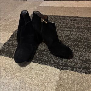 Kate Spade Black Ankle Booties Sleek Suede